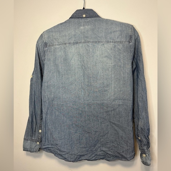 J.Crew Chambray Button Down Denim Shirt Sz S - Picture 7 of 7